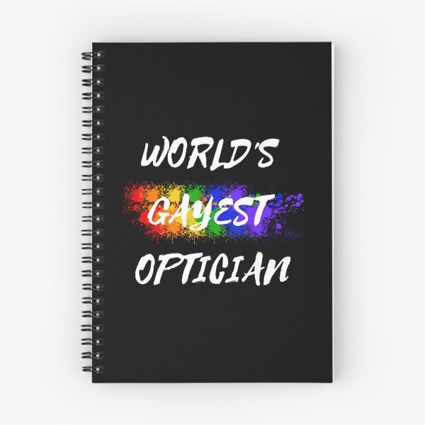 Item preview, World's Gayest Optician Queer Joke With Rainbow Colors For Proud Gay Opticians In Black designed and sold by LuckyKermit.