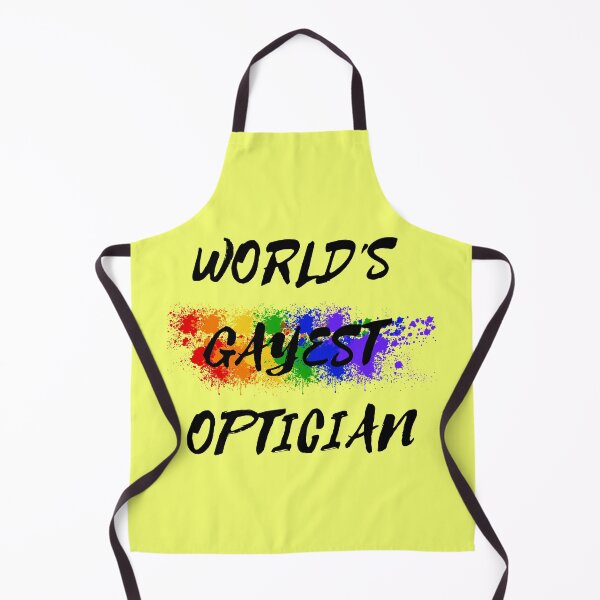 Item preview, World's Gayest Optician Queer Joke With Rainbow Colors For Proud Gay Opticians In Yellow designed and sold by LuckyKermit.