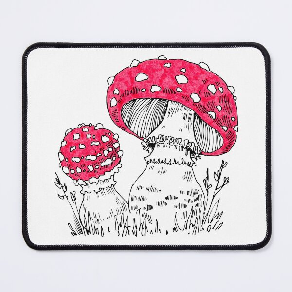 Item preview, Red fly agaric mushrooms designed and sold by Ink & Silence by Loraaart.