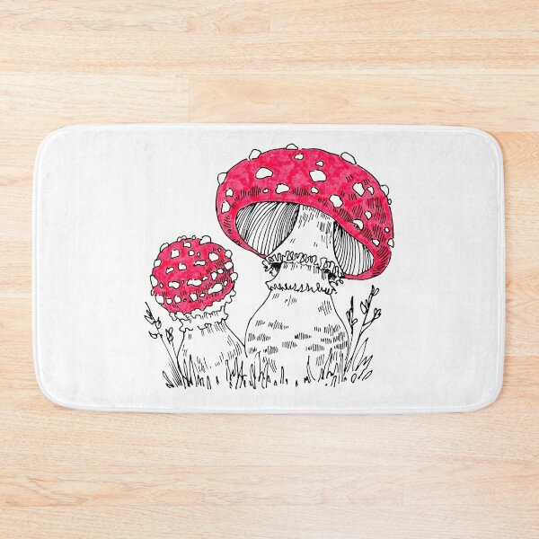 Item preview, Red fly agaric mushrooms designed and sold by Ink & Silence by Loraaart.