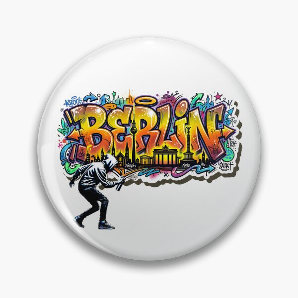 Item preview, Berlin Graffiti Street Art – Urban Skyline & Sprayer Design designed and sold by HoshisWorld2018.