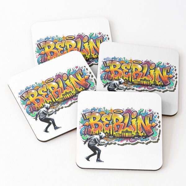 Item preview, Berlin Graffiti Street Art – Urban Skyline & Sprayer Design designed and sold by HoshisWorld2018.
