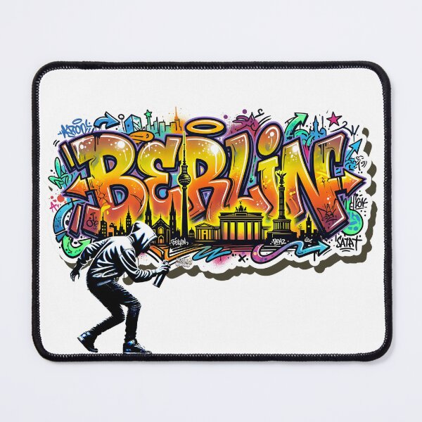 Item preview, Berlin Graffiti Street Art – Urban Skyline & Sprayer Design designed and sold by HoshisWorld2018.