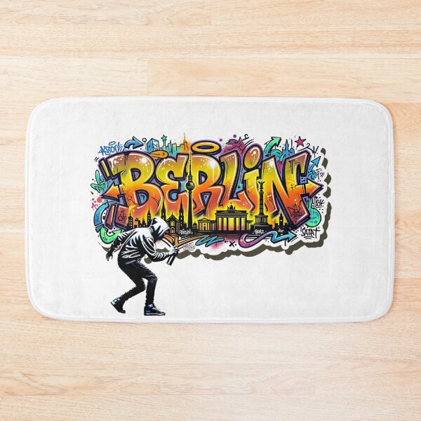 Item preview, Berlin Graffiti Street Art – Urban Skyline & Sprayer Design designed and sold by HoshisWorld2018.