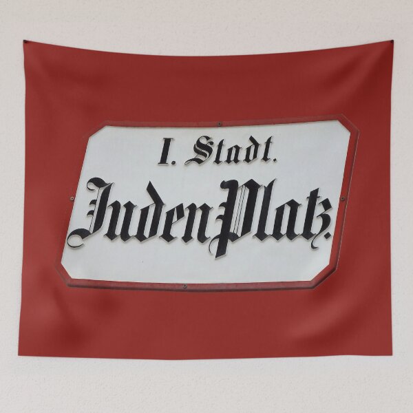 Item preview, JUDENPLATZ Street Sign in VIENNA (WIEN) designed and sold by RachelMacht.