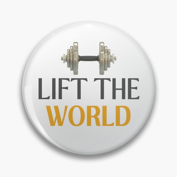 Item preview, Lift The World – 3D Dumbbell Gym Graphic, Powerlifting Gift for Weightlifters, Bodybuilding Motivational Art designed and sold by asmaqa.