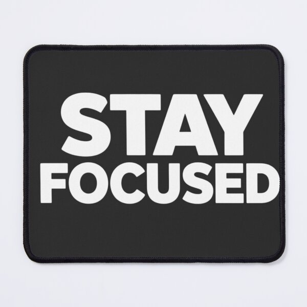 Item preview, Stay Focused Minimalist Shadow Text Design | Clean White 3D Typography Aesthetic Motivational Quote designed and sold by Sanika arts .