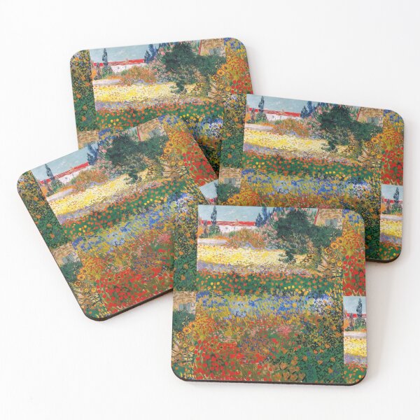 Item preview, Flowering Garden in Arles by Vincent van Gogh: Vibrant Post Impressionist Poster designed and sold by artofuniverse.