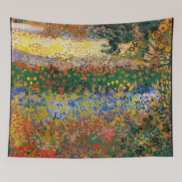 Item preview, Flowering Garden in Arles by Vincent van Gogh: Vibrant Post Impressionist Poster designed and sold by artofuniverse.