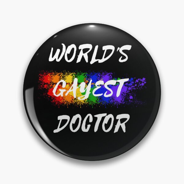 Item preview, World's Gayest Doctor Queer Joke With Rainbow Colors For Proud Gay Doctors In Black designed and sold by LuckyKermit.