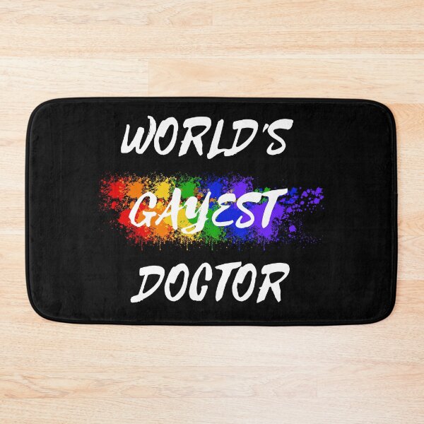 Item preview, World's Gayest Doctor Queer Joke With Rainbow Colors For Proud Gay Doctors In Black designed and sold by LuckyKermit.