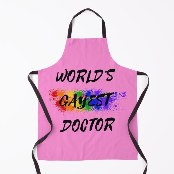 Item preview, World's Gayest Doctor Queer Joke With Rainbow Colors For Proud Gay Doctors In Pink designed and sold by LuckyKermit.