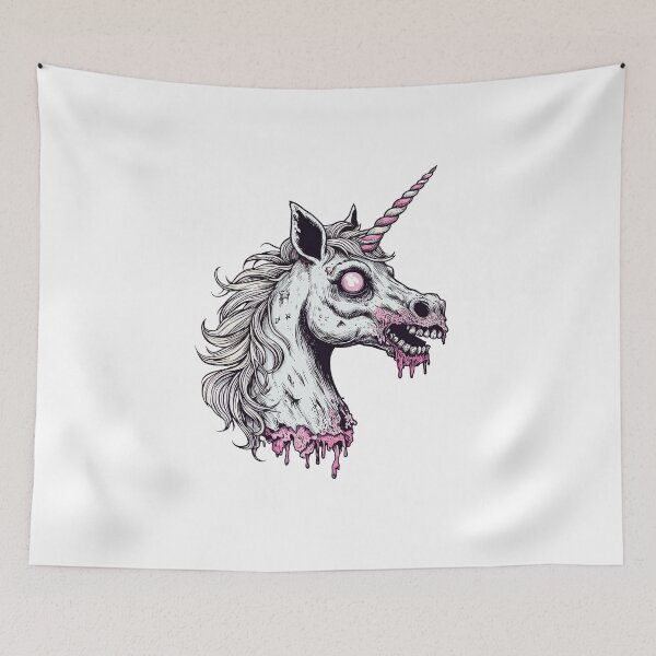 Item preview, Unicorn Zombie Head designed and sold by Gkinoki.