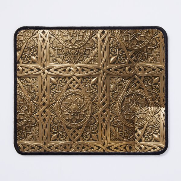 Item preview, Golden Celtic Knot Mandala – Ornamental Symmetry Art designed and sold by ShaDeS-AI-Art.