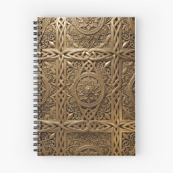 Item preview, Golden Celtic Knot Mandala – Ornamental Symmetry Art designed and sold by ShaDeS-AI-Art.