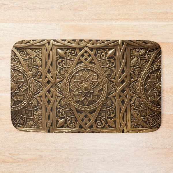 Item preview, Golden Celtic Knot Mandala – Ornamental Symmetry Art designed and sold by ShaDeS-AI-Art.