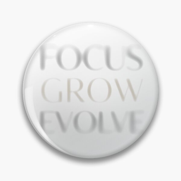 Item preview, Soft Blur Typography Minimalist Design | Focus Grow Evolve Aesthetic Quote | Clean White Background Modern Text Art designed and sold by Sanika arts .