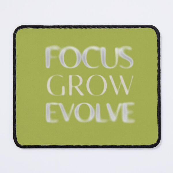 Item preview, Soft Blur Typography Minimalist Design | Focus Grow Evolve Aesthetic Quote | Clean White Background Modern Text Art designed and sold by Sanika arts .