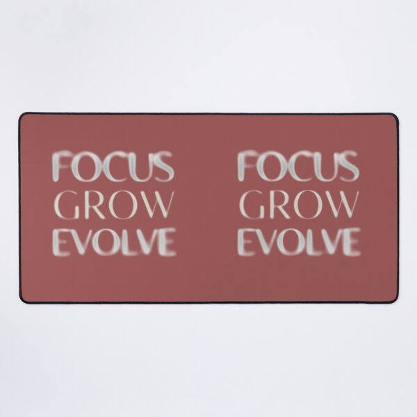 Item preview, Soft Blur Typography Minimalist Design | Focus Grow Evolve Aesthetic Quote | Clean White Background Modern Text Art designed and sold by Sanika arts .
