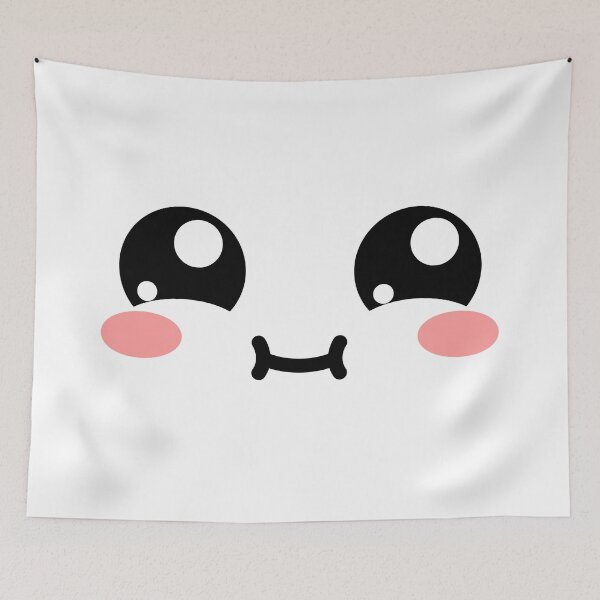 Item preview, Cute kawaii blushing joyful chubby face designed and sold by BlushyPrint.
