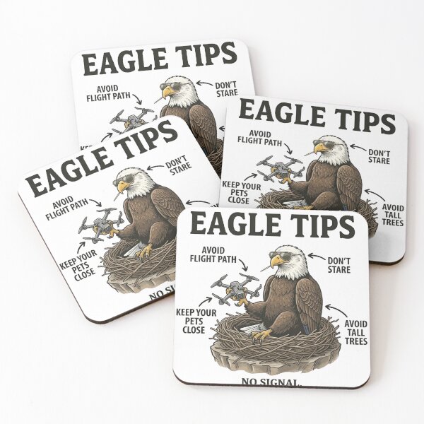 Item preview, Funny Eagle Tips - Bald Eagle Nature Survival Guide designed and sold by JVDesignsShop.