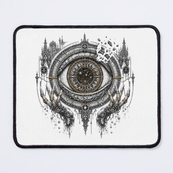 Item preview, Celestial Eye Reliquary — Occult Mechanical Gothic Engraving designed and sold by Yujanne.