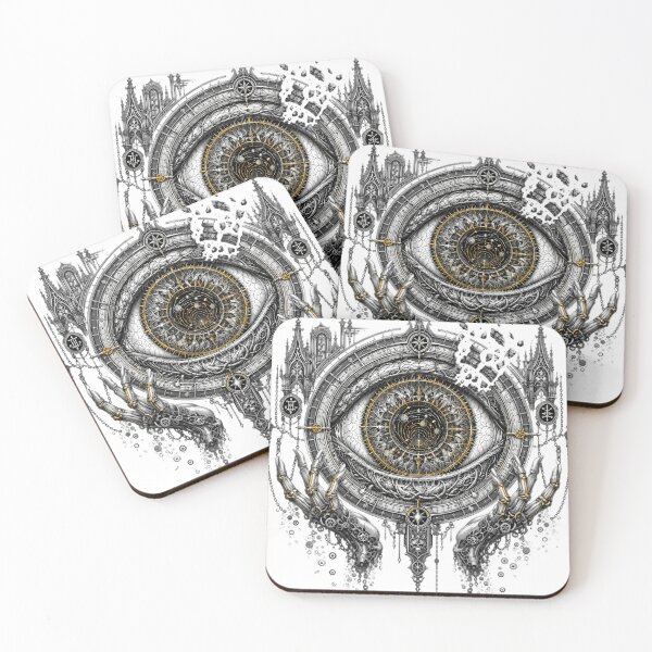 Item preview, Celestial Eye Reliquary — Occult Mechanical Gothic Engraving designed and sold by Yujanne.