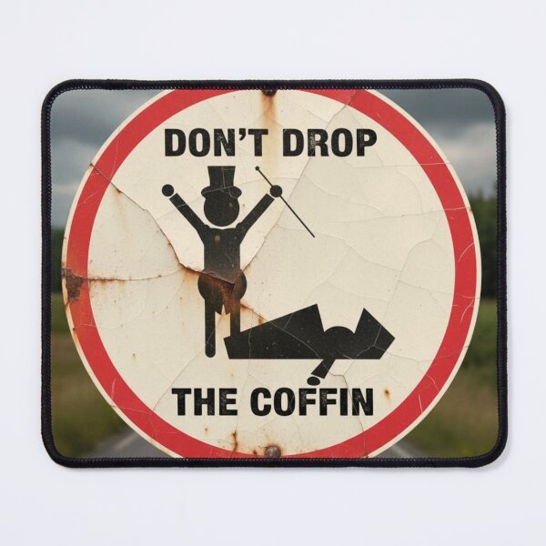 Item preview, DON'T DROP THE COFFIN - ROAD SIGN designed and sold by NickWhittleArt.