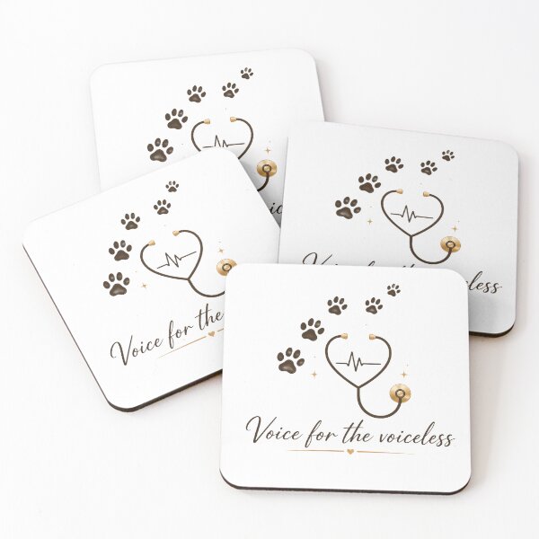 Item preview, Elegant Golden Stethoscope Paw Prints - Voice for the Voiceless Veterinary Art designed and sold by batoot1.