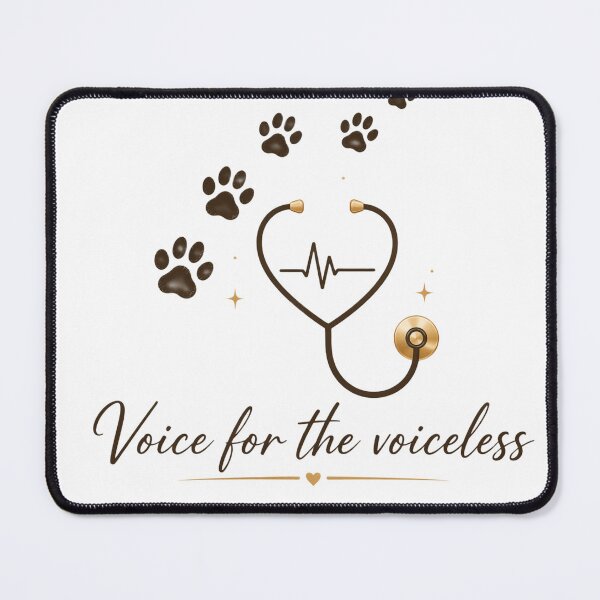 Item preview, Elegant Golden Stethoscope Paw Prints - Voice for the Voiceless Veterinary Art designed and sold by batoot1.