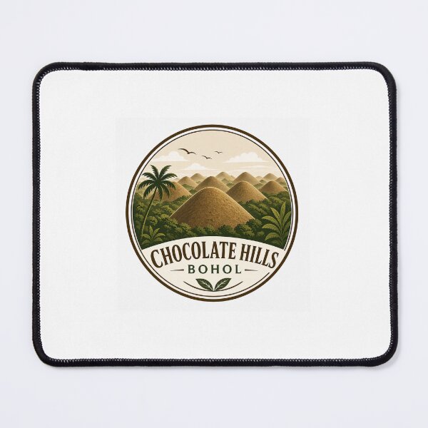 Item preview, Chocolate Hills Bohol Philippines – Vintage Tropical Round Logo designed and sold by la-vie-aux-philippines.