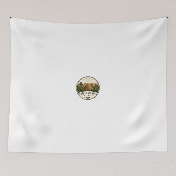 Item preview, Chocolate Hills Bohol Philippines – Vintage Tropical Round Logo designed and sold by la-vie-aux-philippines.