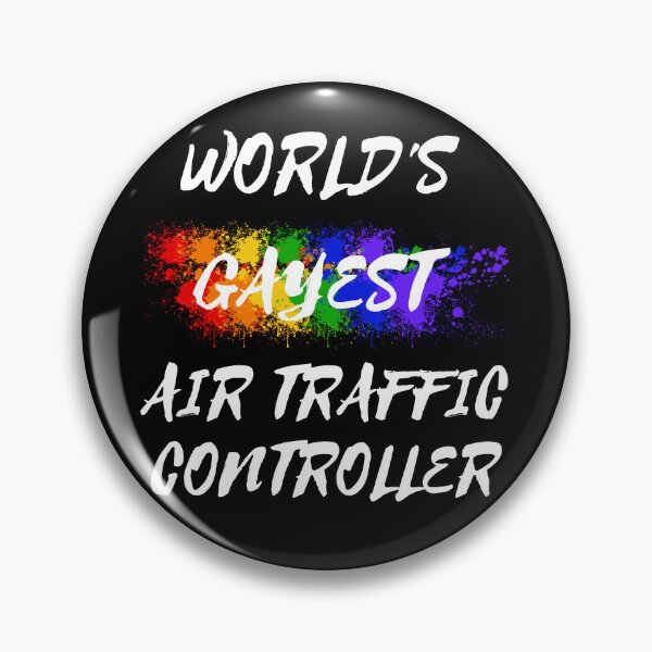 Item preview, World's Gayest Air Traffic Controller Gay Joke With Rainbow Colors For Pride Month In Black designed and sold by LuckyKermit.