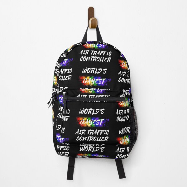 Item preview, World's Gayest Air Traffic Controller Gay Joke With Rainbow Colors For Pride Month In Black designed and sold by LuckyKermit.