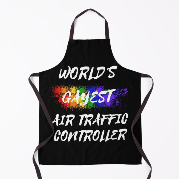 Item preview, World's Gayest Air Traffic Controller Gay Joke With Rainbow Colors For Pride Month In Black designed and sold by LuckyKermit.