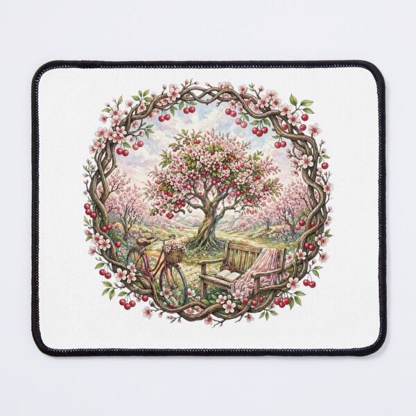 Item preview, Cherry Blossom Garden & Vintage Bicycle Path designed and sold by MoonSoul Studio.