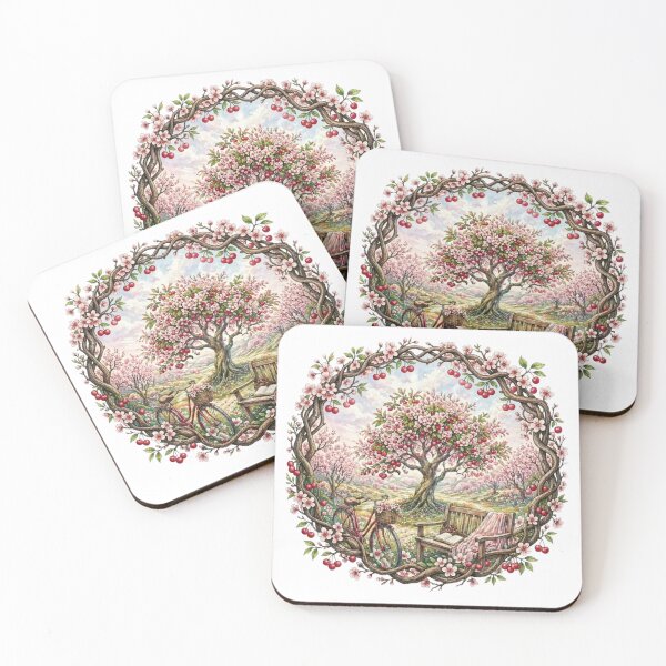 Item preview, Cherry Blossom Garden & Vintage Bicycle Path designed and sold by MoonSoul Studio.