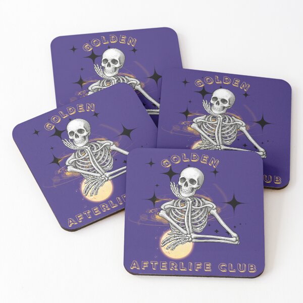 Item preview, Golden Afterlife - Meditating Skeleton Vintage Style designed and sold by MilaVibeStudio.