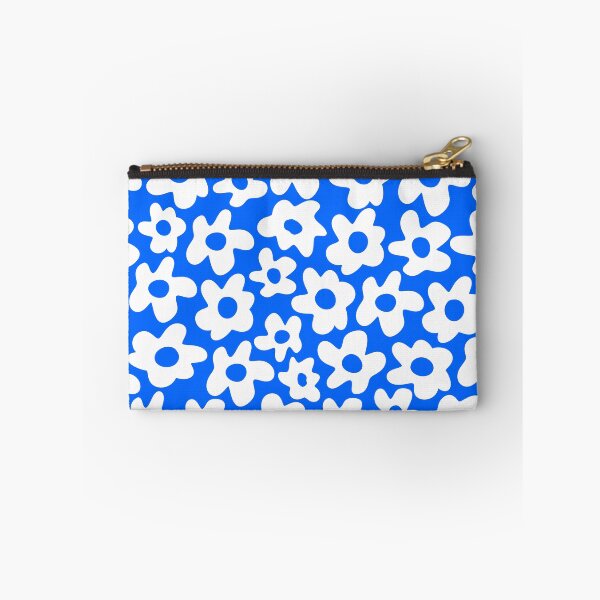 Item preview, Bright Blue Retro Flowers Pattern designed and sold by Jeallan Designs.