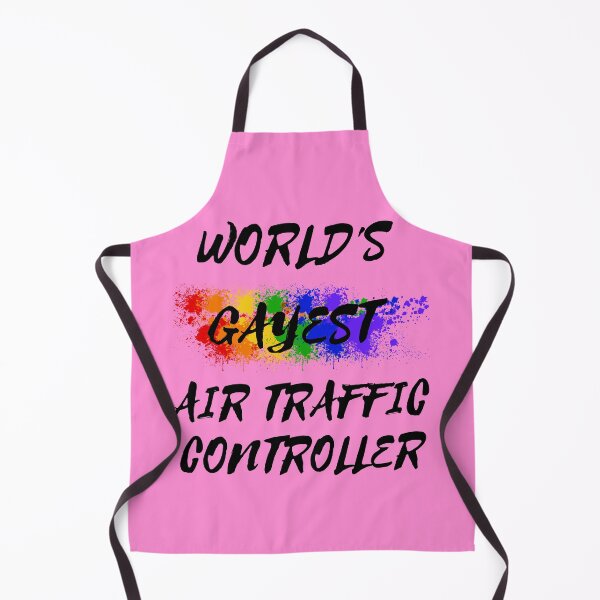 Item preview, World's Gayest Air Traffic Controller Gay Joke With Rainbow Colors For Pride Month In Pink designed and sold by LuckyKermit.