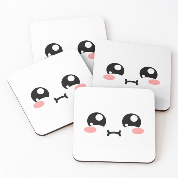 Item preview, Cute kawaii blushing sad chubby face designed and sold by BlushyPrint.