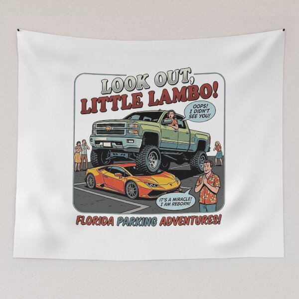 Item preview, Vintage Florida Kitsch Car Crash Satire Art designed and sold by VelvetArchives.