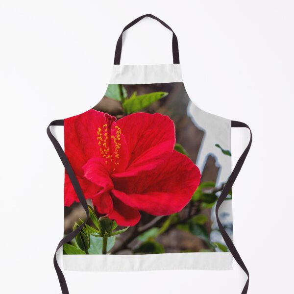 Item preview, Vibrant Red Hibiscus Flower Blooming Amid Green Leaves On Outdoor Tropical Plant designed and sold by Nmallia.