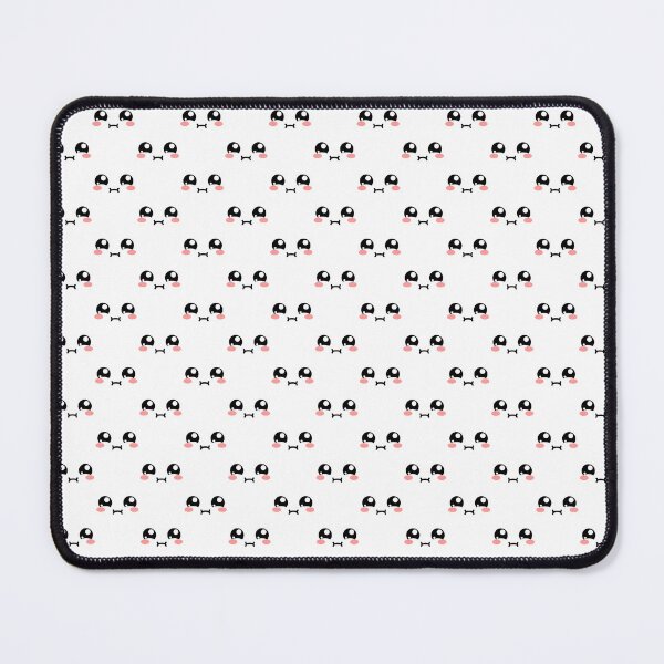 Item preview, Cute kawaii blushing sad chubby face pattern designed and sold by BlushyPrint.