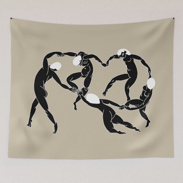 Item preview, The Dance by Henri Matisse inspired (black and white) designed and sold by ZERO-MIND.
