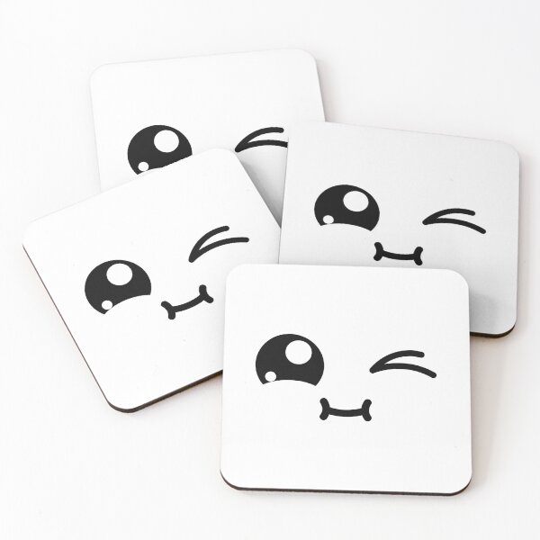 Item preview, Cute kawaii joyful winky chubby face designed and sold by BlushyPrint.
