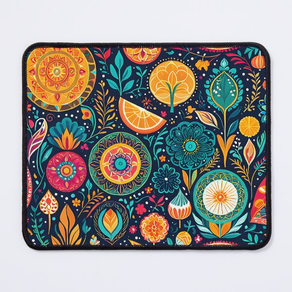 Item preview, Garden of Dreams: Abstract Folk Art Floral Pattern designed and sold by Prism Palette Studio.