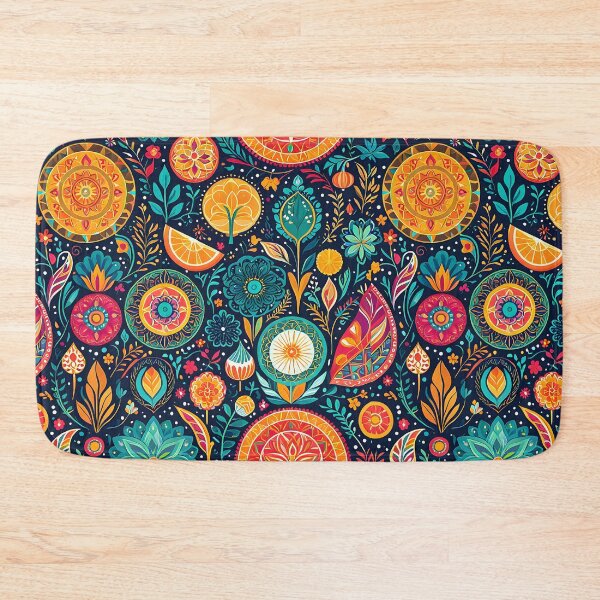 Item preview, Garden of Dreams: Abstract Folk Art Floral Pattern designed and sold by Prism Palette Studio.