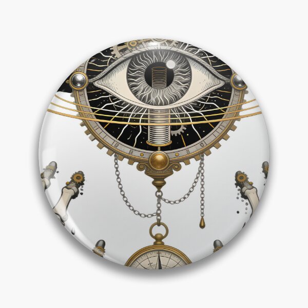 Item preview, Celestial Eye Reliquary — Occult Mechanical Gothic Engraving designed and sold by Yujanne.