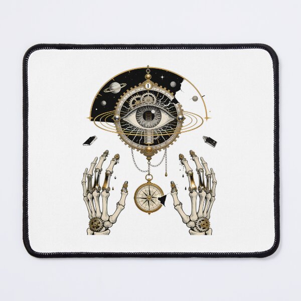 Item preview, Celestial Eye Reliquary — Occult Mechanical Gothic Engraving designed and sold by Yujanne.